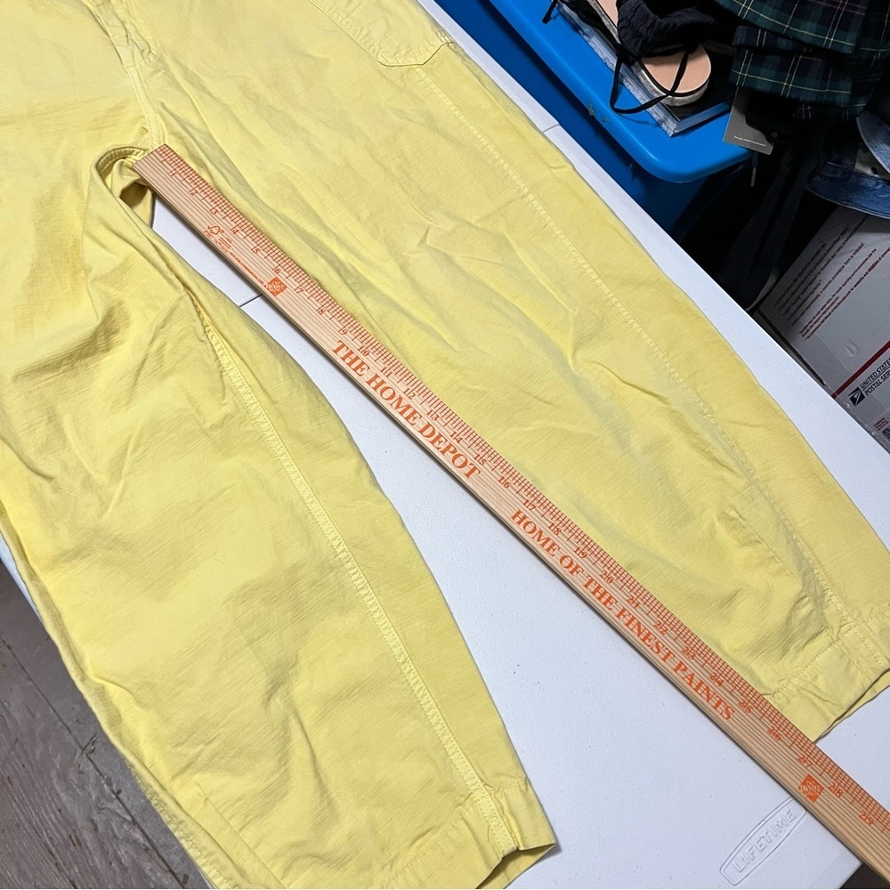 Everlane Butter Yellow The Fatigue Barrel Pant Linen Cotton Preppy Coastal 6 G2 - Picture 7 of 9